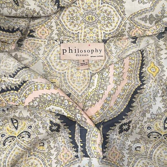 Philosophy Paisley Geo Print Shift Dress Size Small - Picture 4 of 9